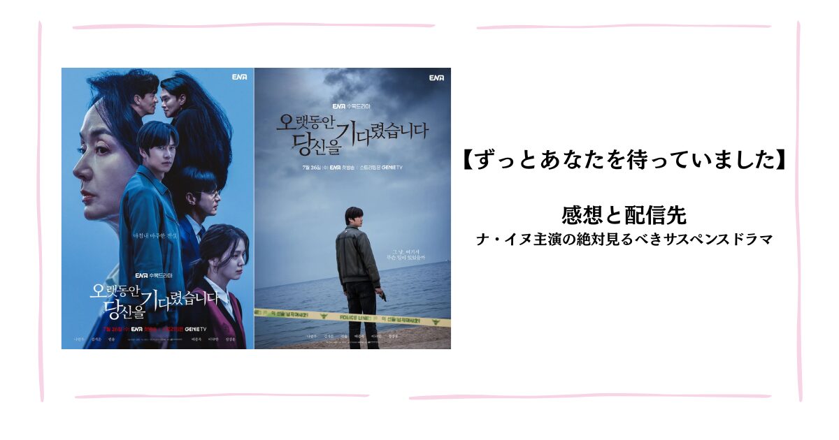 【ずっとあなたを待っていました】感想と配信先｜ナ・イヌ主演の絶対見るべきサスペンスドラマ